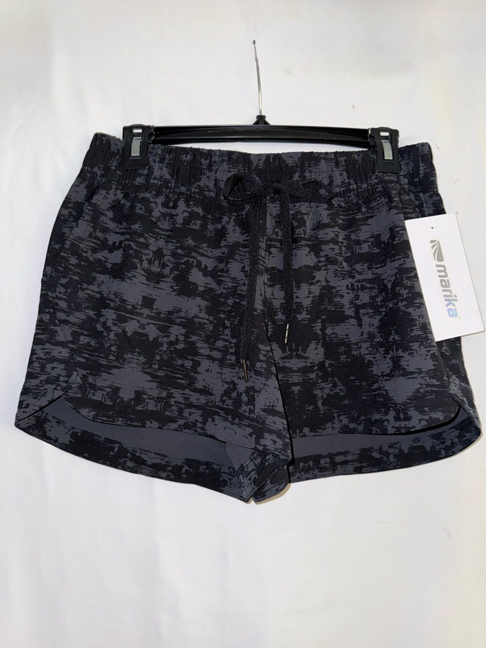 NWT Marika Black & Gray Printed Athletic Shorts Size Small